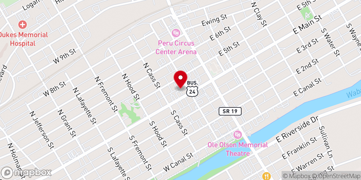Map showing location of First Christian Church Fire Hs