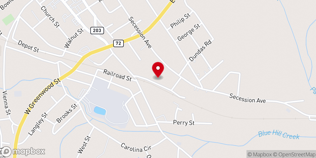 Map showing location of Pentecostal Holiness Abbeville