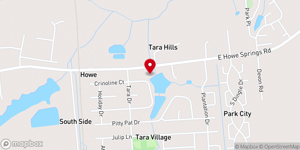 Map showing location of Bethel Christian Center Church
