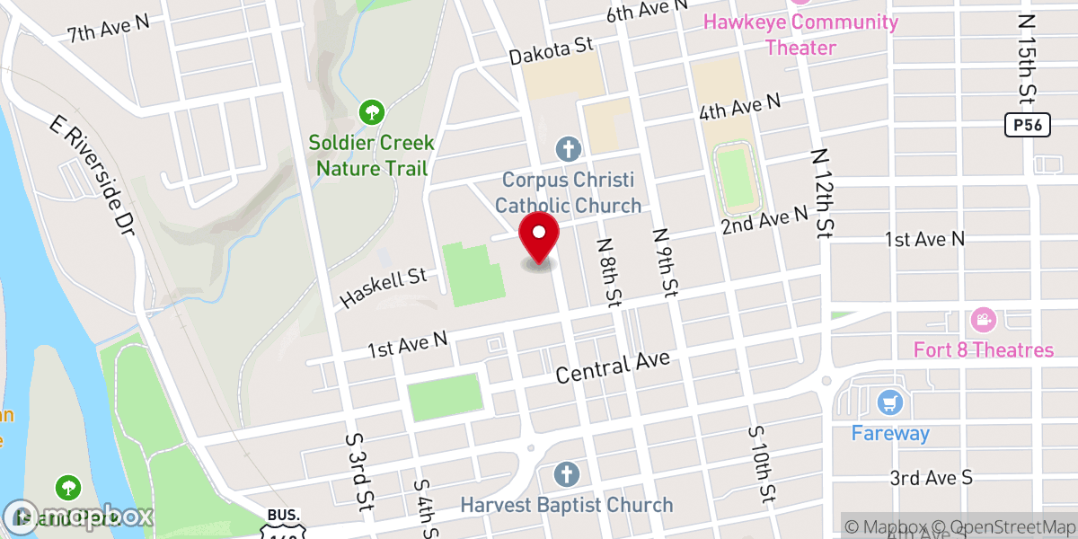 Map showing location of The Salvation Army of Fort Dodge