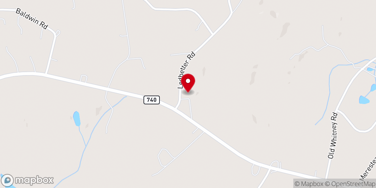 Map showing location of Bethel Methodist Church