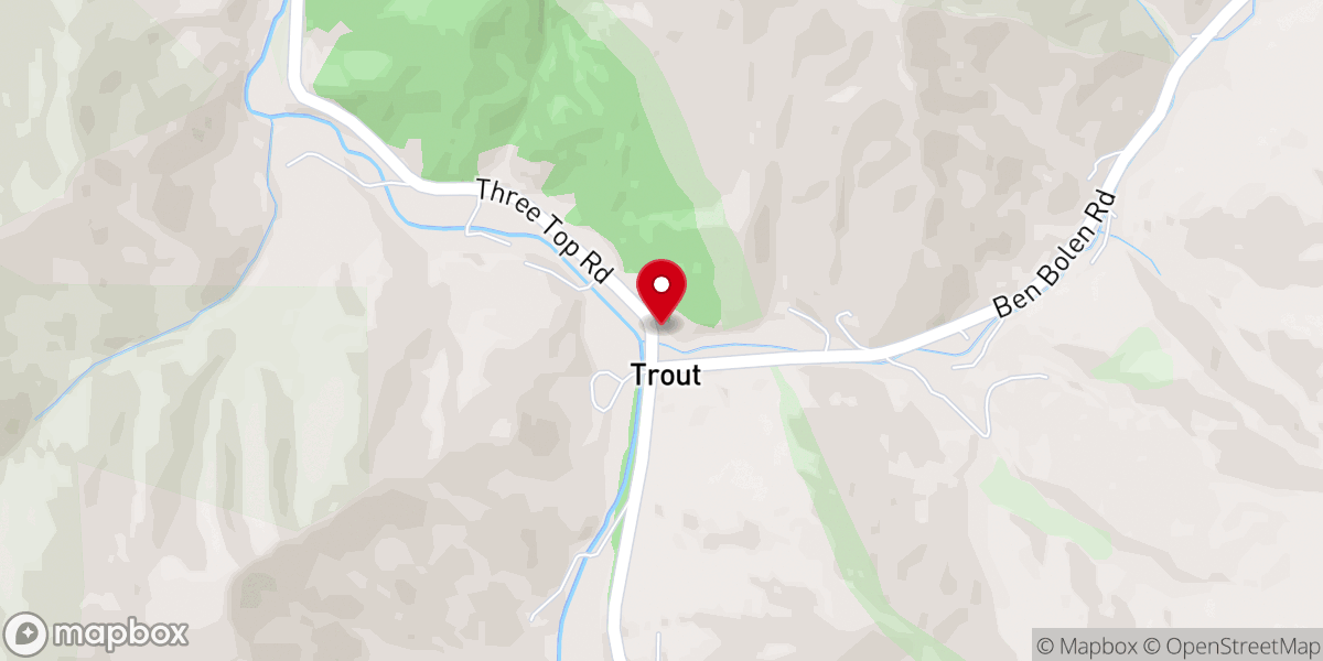 Map showing location of Three Top Church