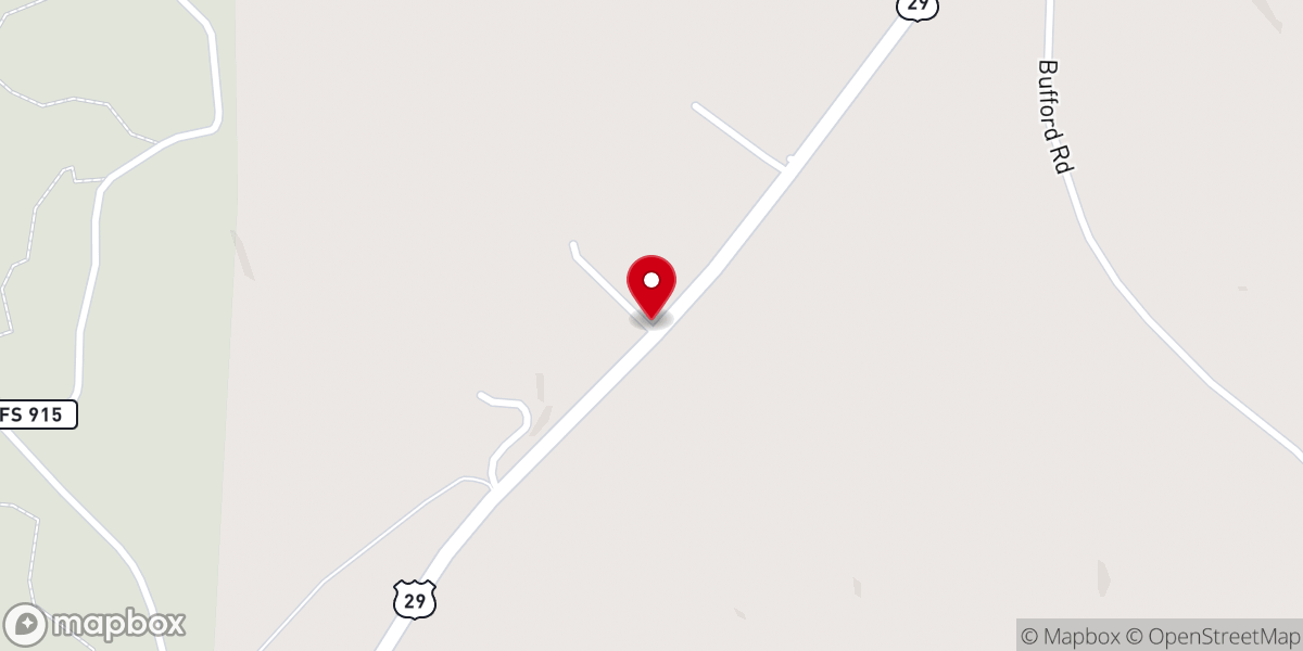 Map showing location of Oak Grove Missionary Baptist Church