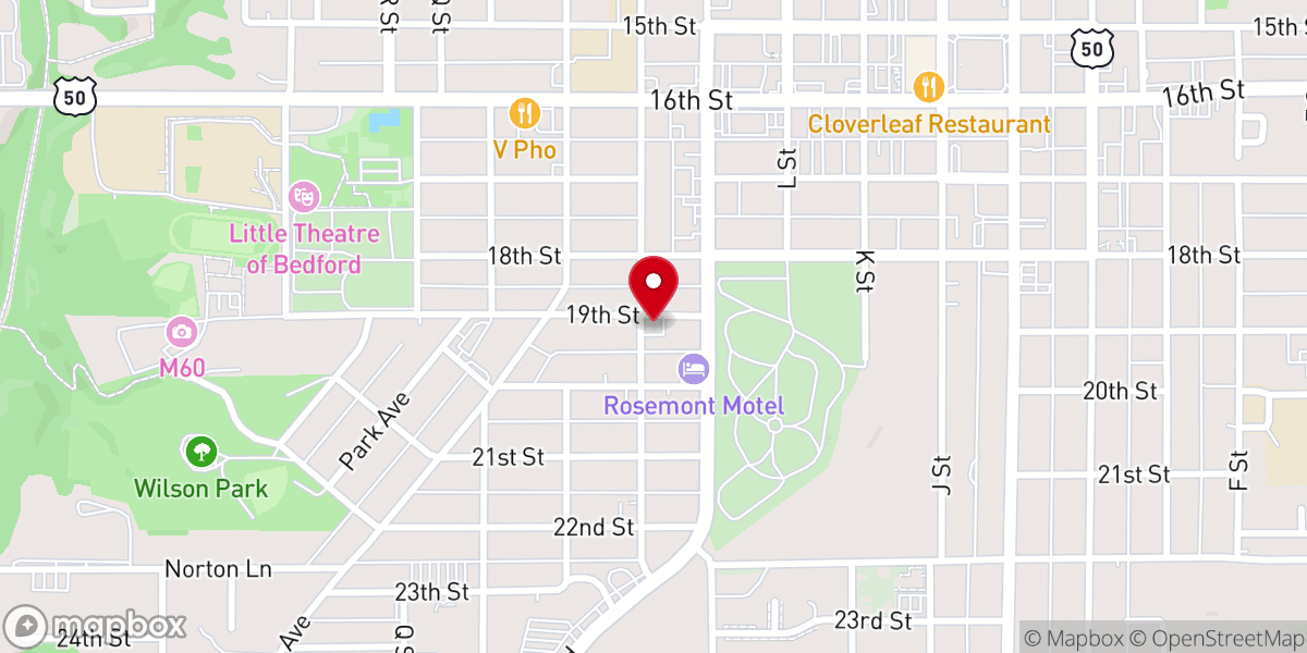 Map showing location of Midtown Church of Christ