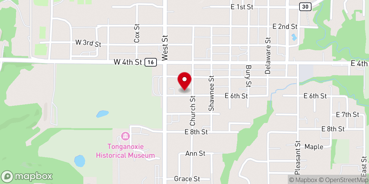 Map showing location of C & B Temple