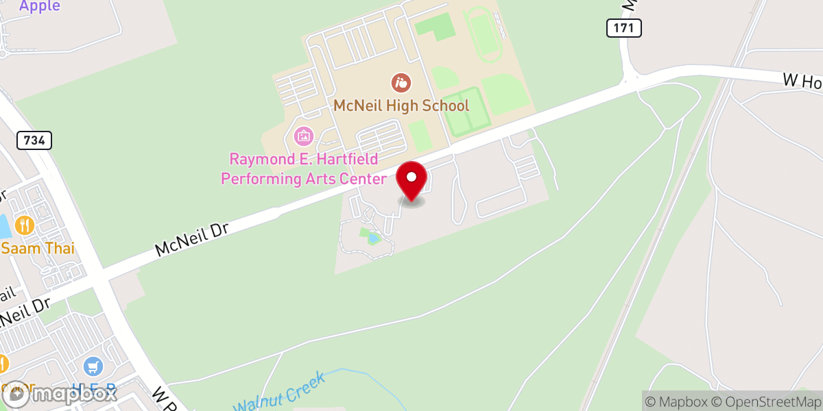 Map showing location of CrossPointe Church