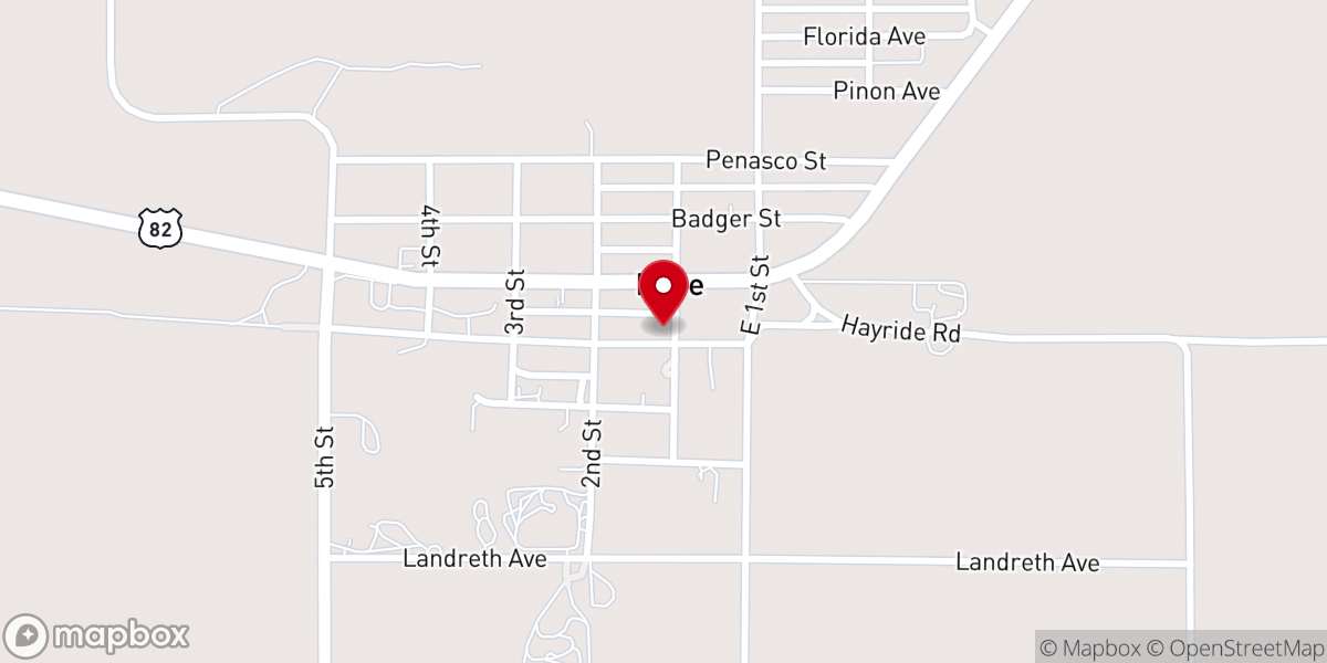 Map showing location of Church of Christ