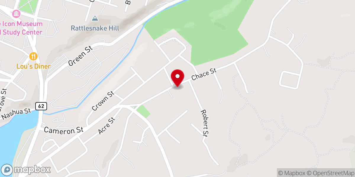 Map showing location of Trinity Lutheran Church