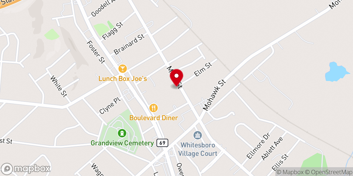 Map showing location of Saint John's Episcopal Church