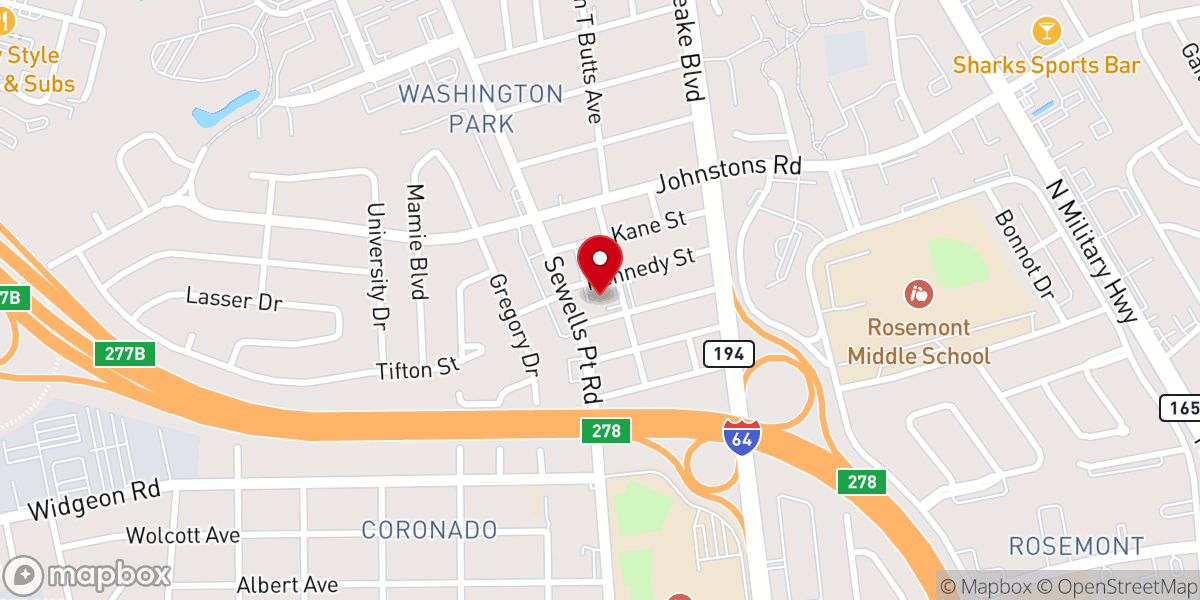 Map showing location of Mount Gilead Missionary Baptist Church