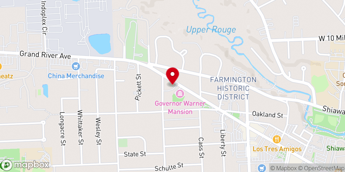 Map showing location of First Church of Christ, Scientist, Farmington