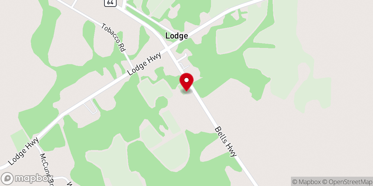Map showing location of Lodge Methodist Church