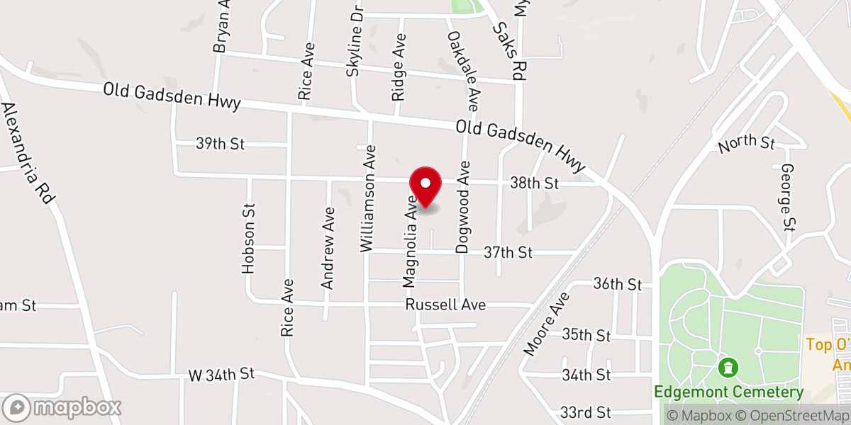 Map showing location of Friendship Congregational Methodist Church