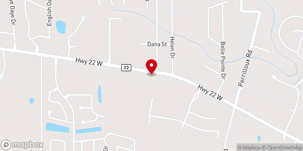 Map showing location of Refuge Church of South Louisiana