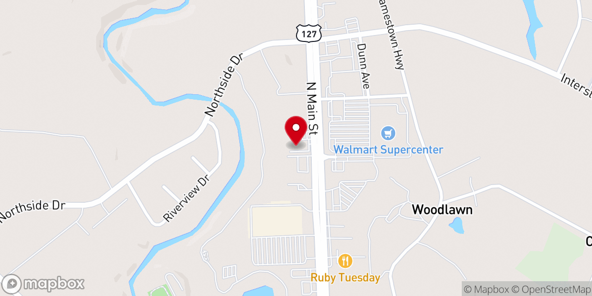 Map showing location of First Church of the Nazarene
