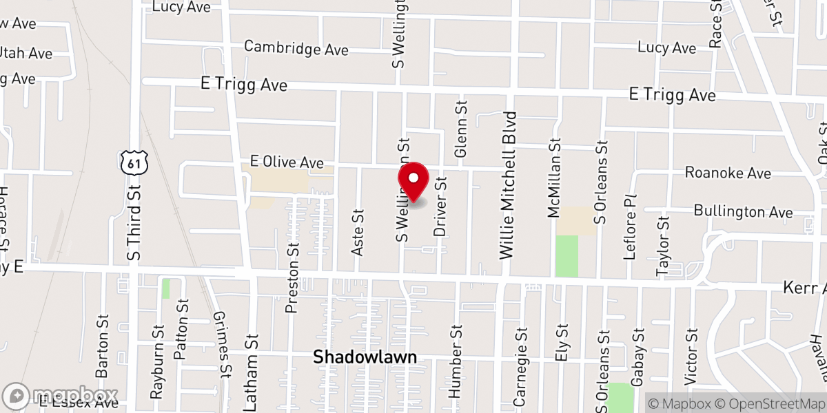 Map showing location of Temple of Praise Church