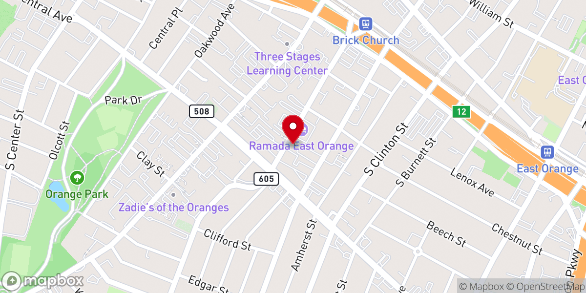 Map showing location of Christ Embassy New Jersey