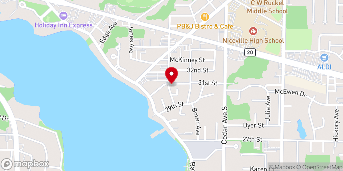 Map showing location of Center of Hope
