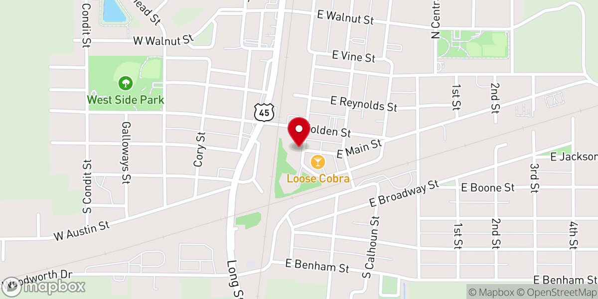 Map showing location of Fountain of Life Family