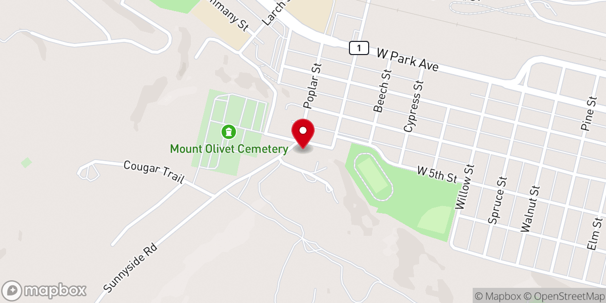 Map showing location of Redeemer Lutheran Church