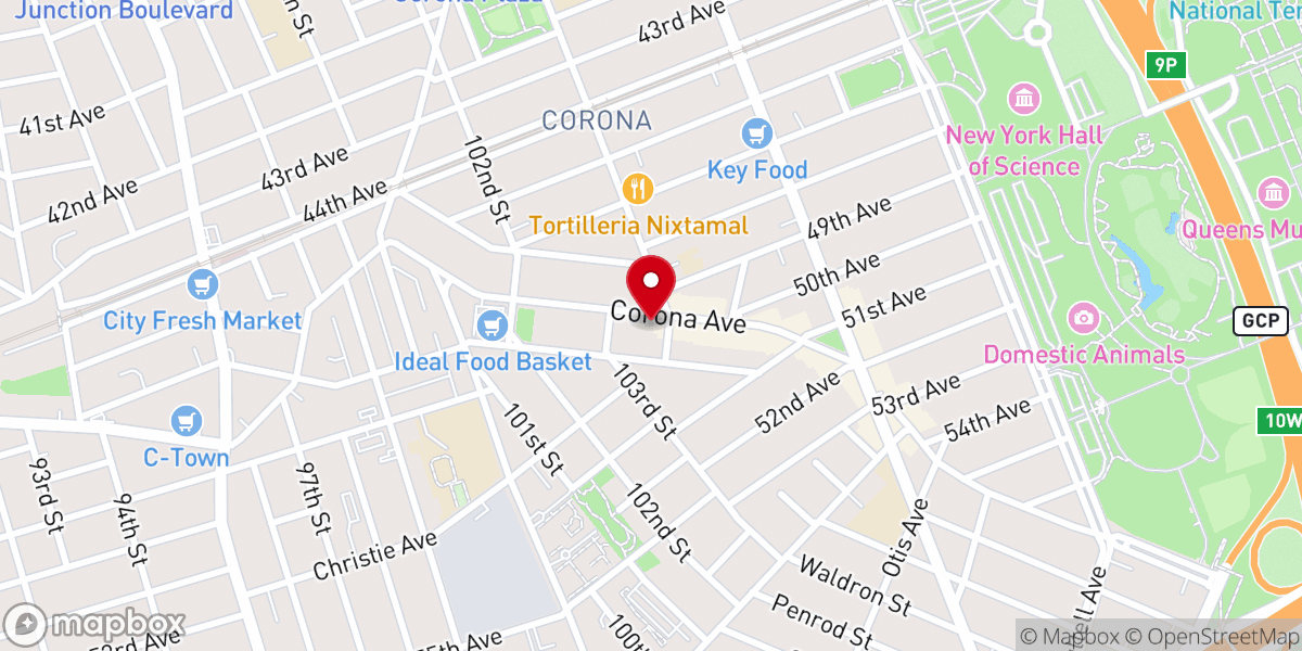 Map showing location of Iglesia Cristiana Reconcíliate con DIOS Queens