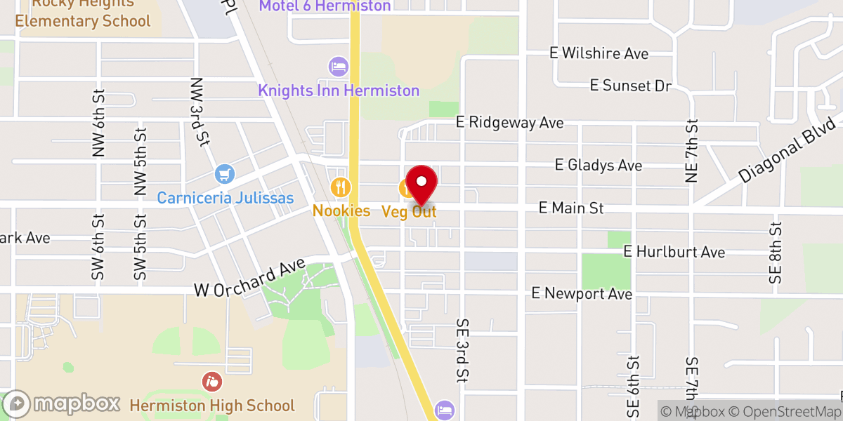 Map showing location of Harvest Baptist Church