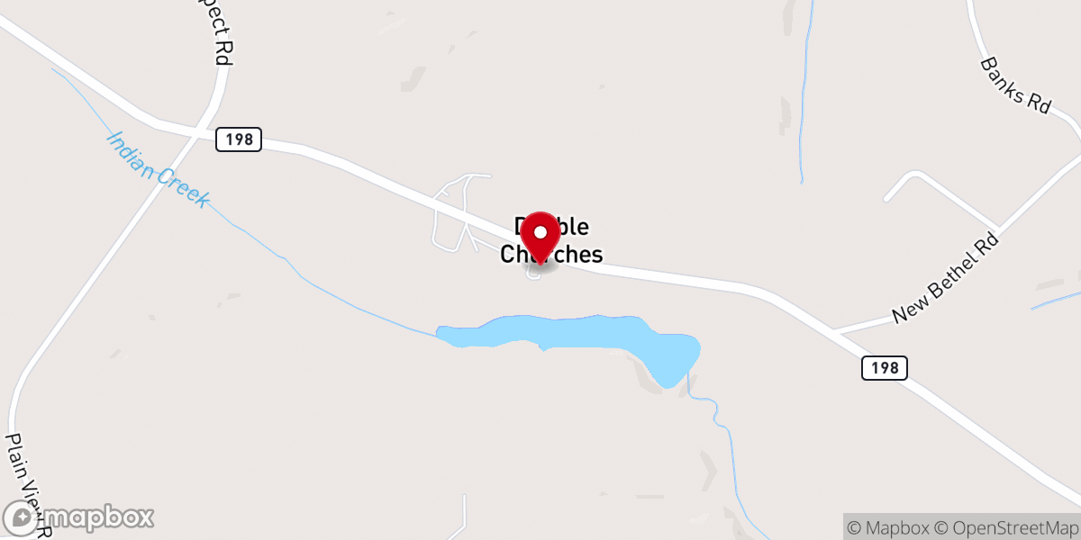 Map showing location of DOUBLE CHURCHES FIRE DEPT