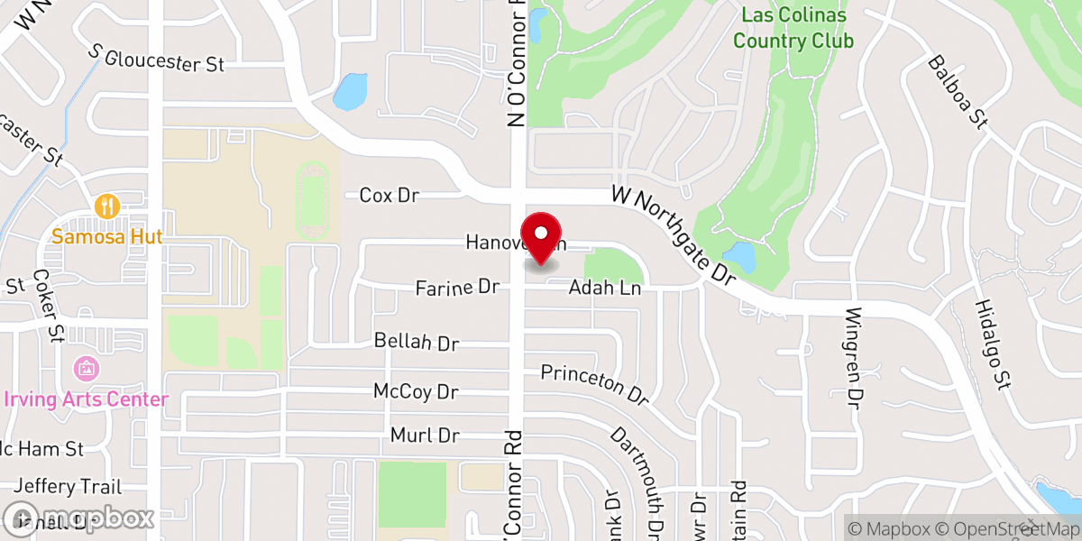 Map showing location of Woodhaven Presbyterian Church