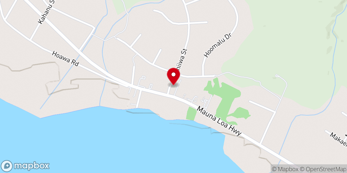 Map showing location of Molokai Church of God Parsonage