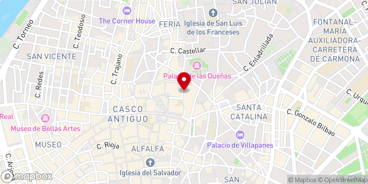 Map showing location of Convento Hermanas de la Compañía de la Cruz