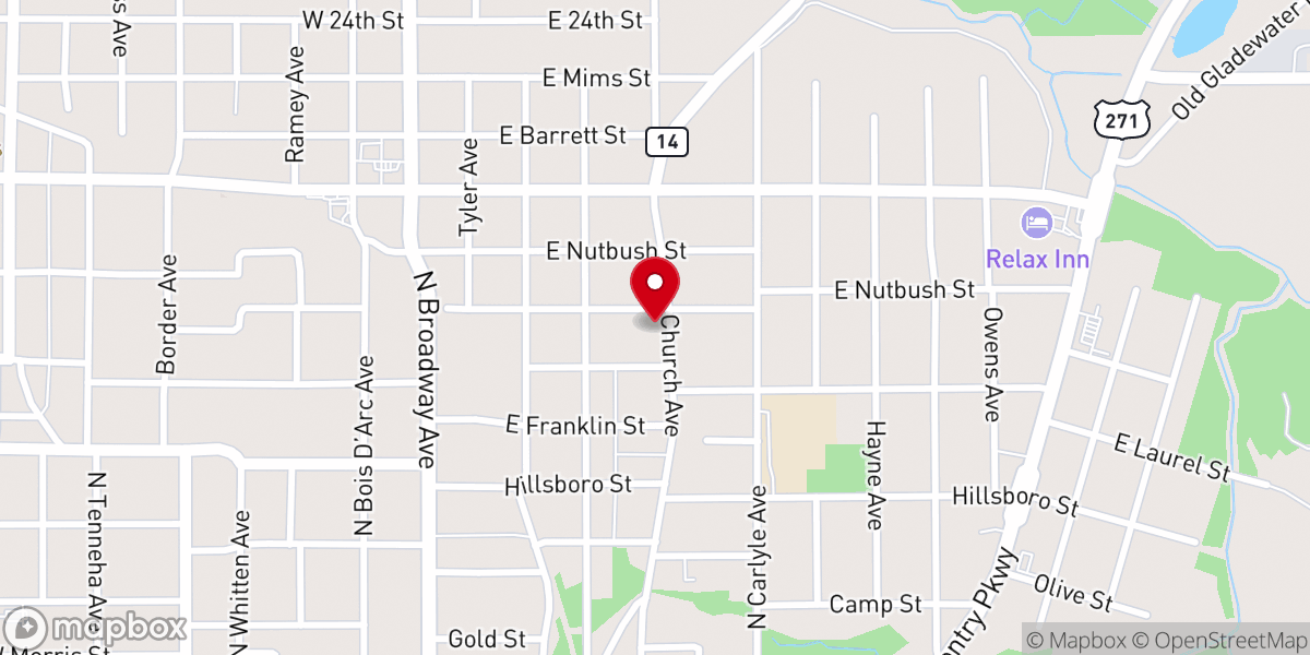 Map showing location of First Bilingual Baptist Church