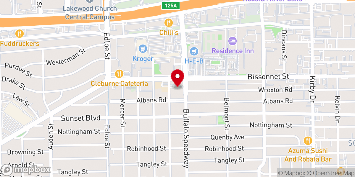 Map showing location of St. Andrew's Presbyterian Church
