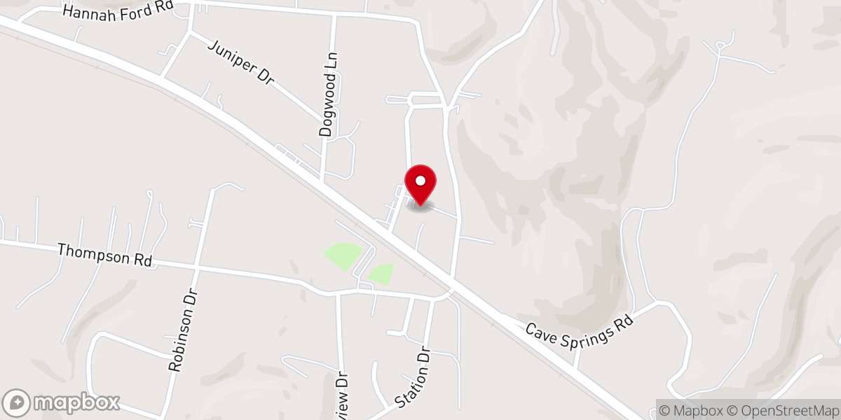 Map showing location of First Baptist Church of Pegram