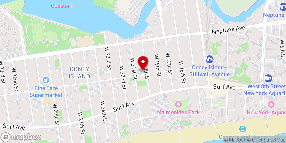 Map showing location of Brighten Beach Memorial Chapel