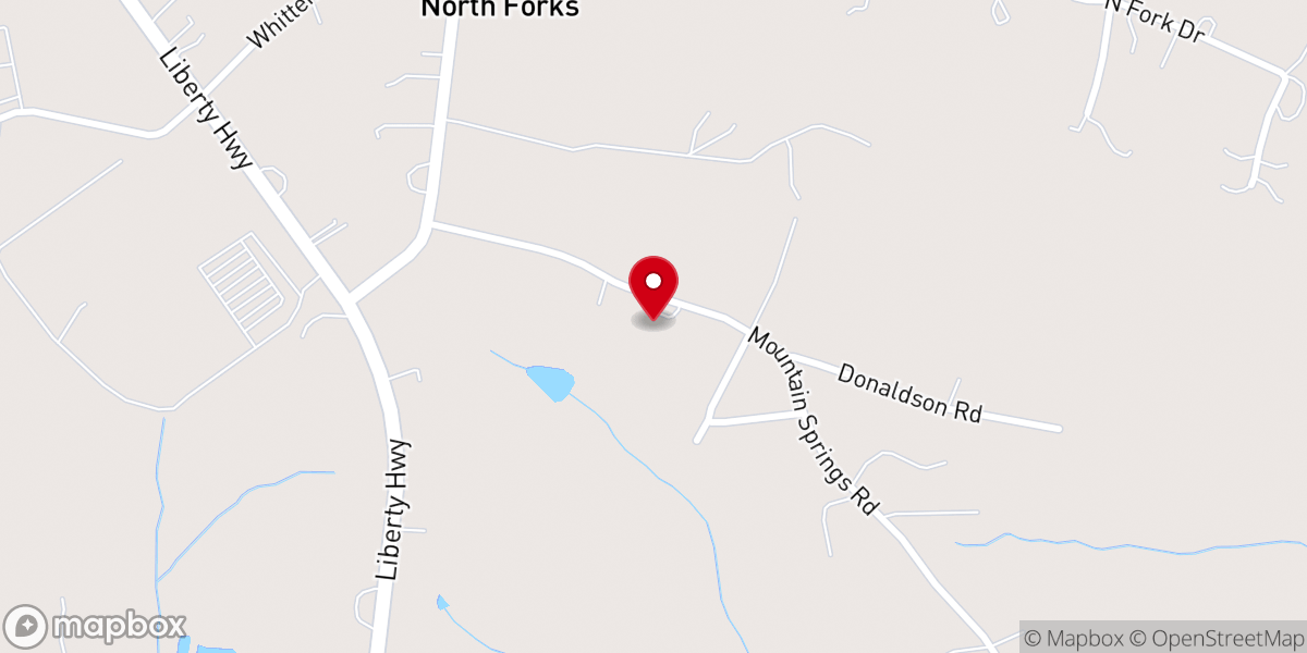 Map showing location of Mountain Spring Baptist Church East Campus