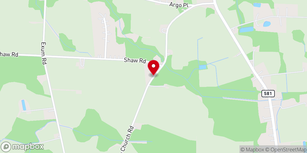 Map showing location of Watson's Grove Church