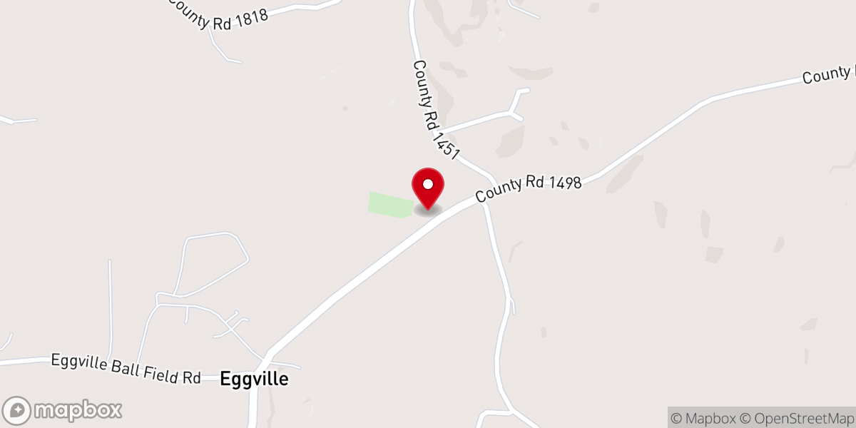 Map showing location of Eggville Freewill Baptist