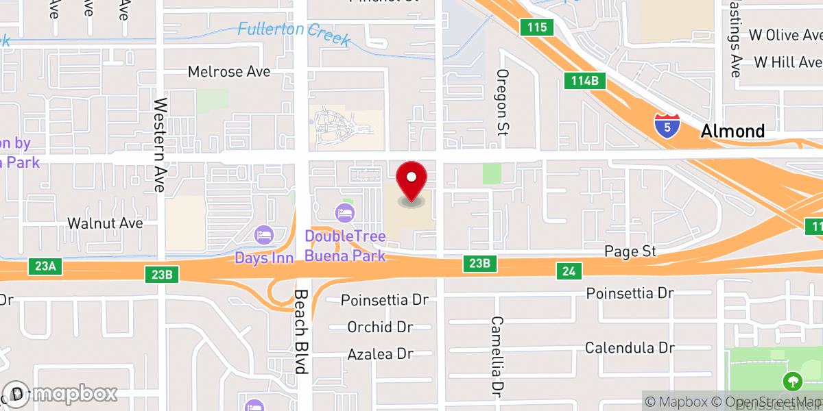 Map showing location of Calvary Homestead
