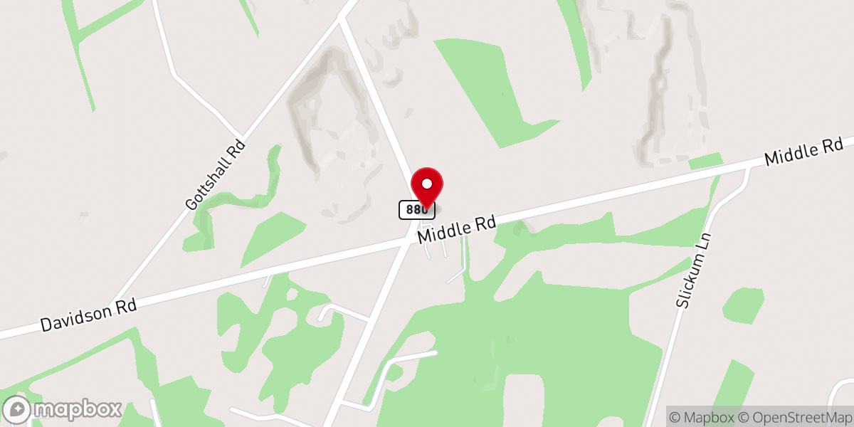 Map showing location of St. James Lutheran Church