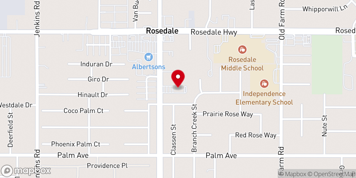 Map showing location of Dove Creek Bible Church