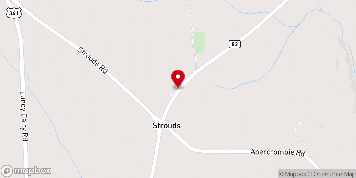 Map showing location of Sharon Primitive Baptist Church