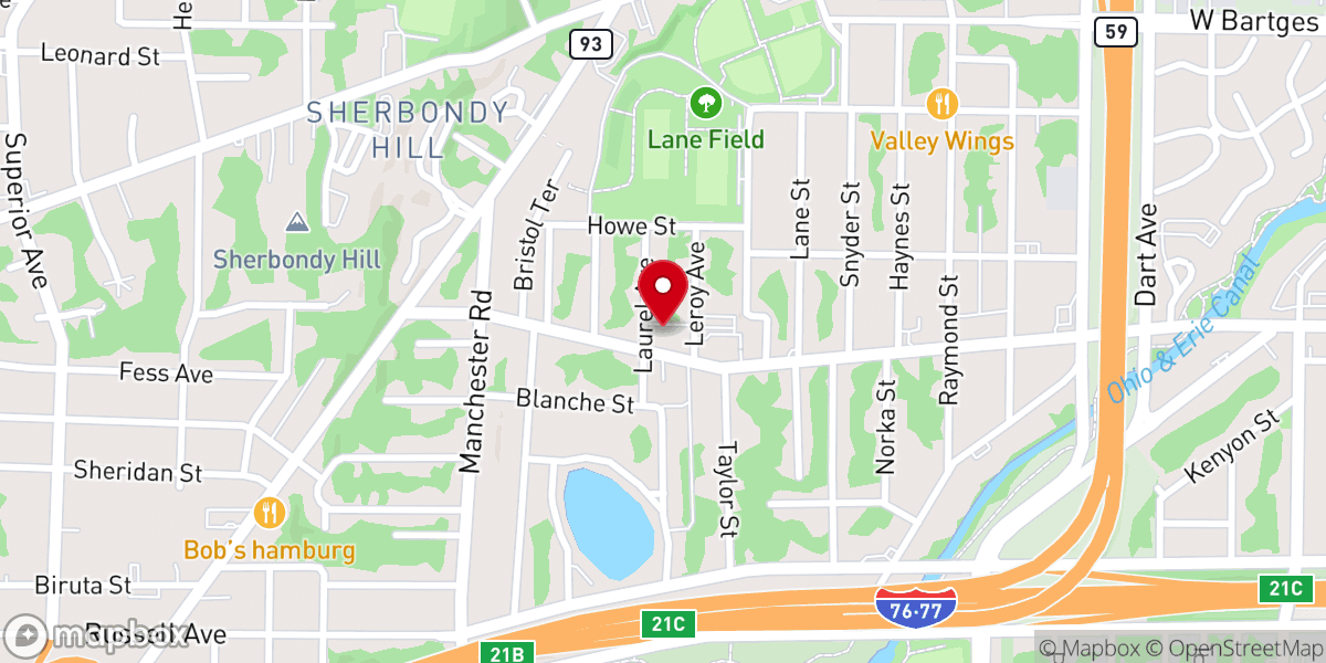 Map showing location of Lighthouse Baptist Church