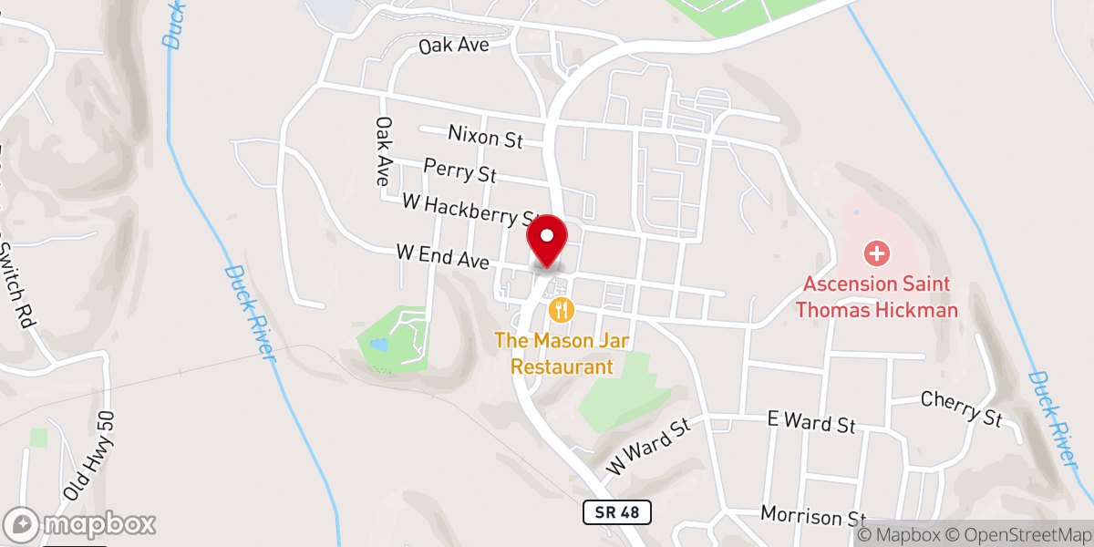 Map showing location of Centerville