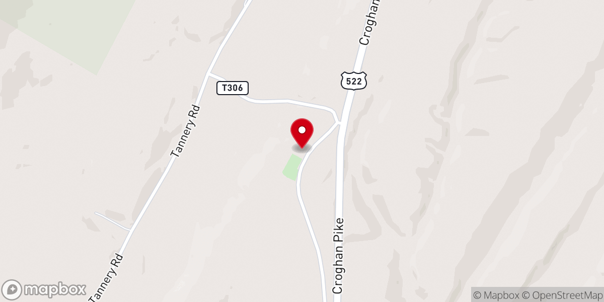 Map showing location of Fair Ridge Church
