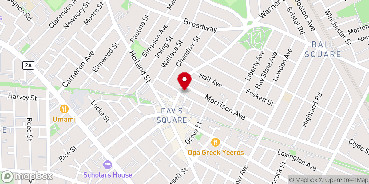 Map showing location of Somerville Community Baptist Church