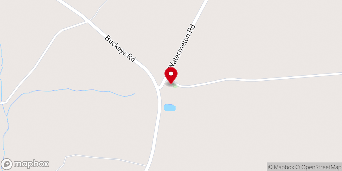 Map showing location of Hubbard Chapel Baptist Church