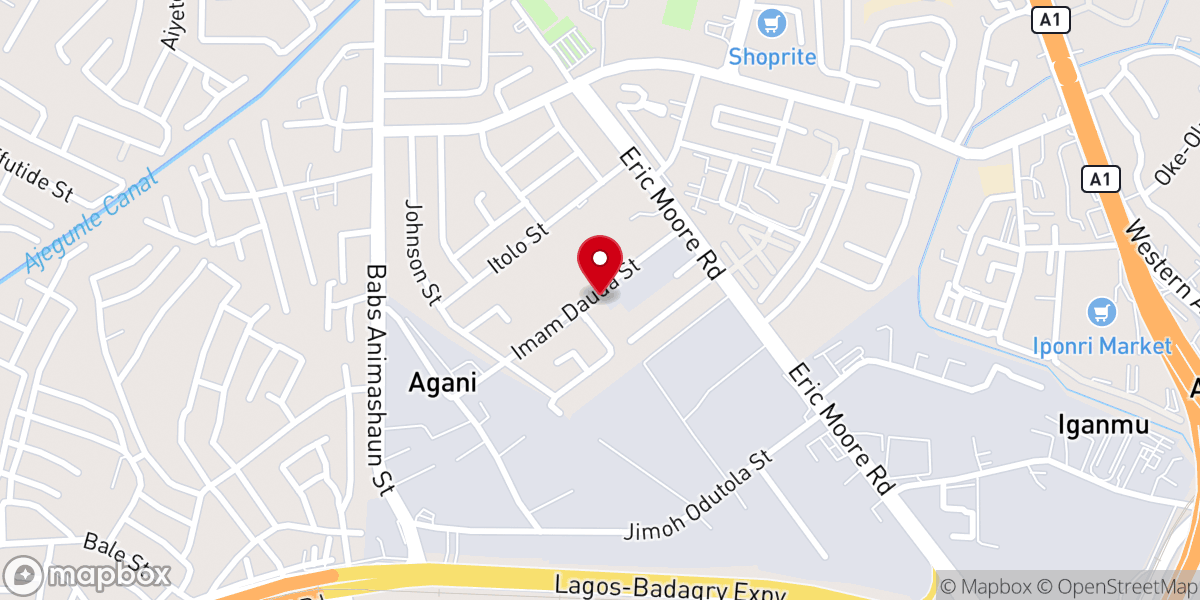 Map showing location of St. Johns Anglican Church