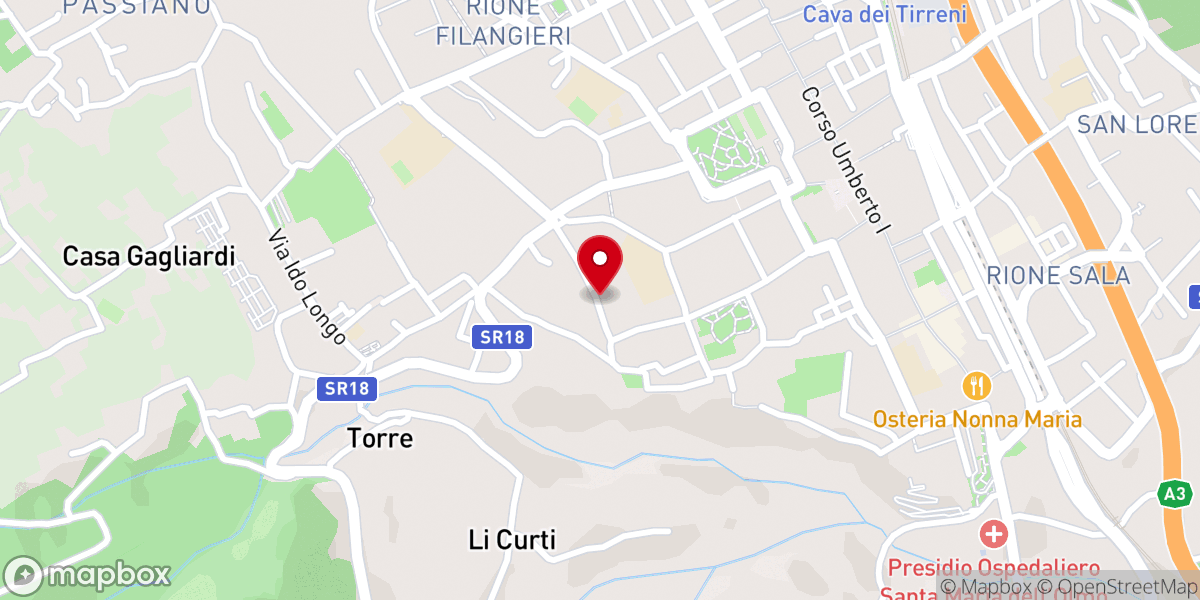Map showing location of Cappella Dell'immacolata