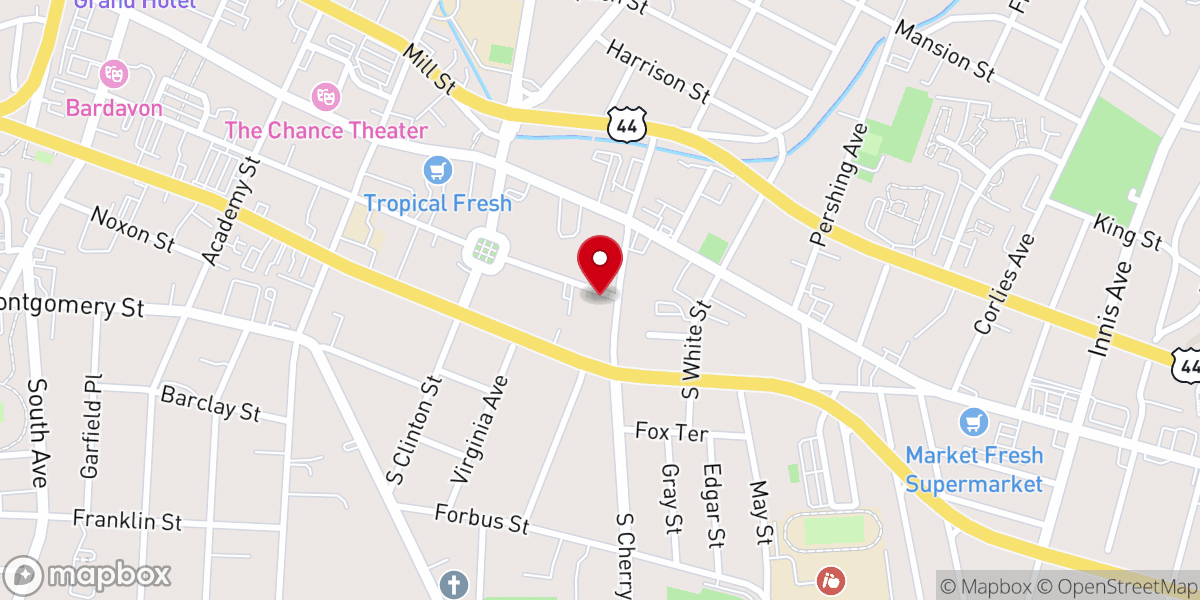 Map showing location of Templo Cristiano Fé