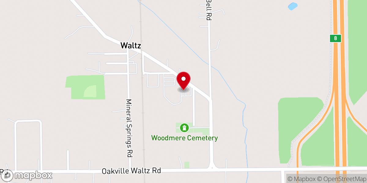 Map showing location of St John's Lutheran Church